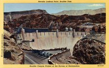 Nevada Lookout Point, Boulder Dam, Arizona/Nevada, USA, 1940. Artist: Unknown