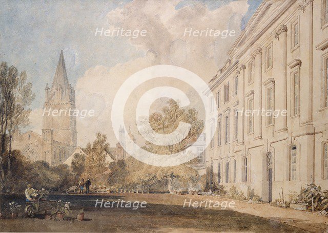 View of the Cathedral of Christ Church, and Part of Corpus Christi College, 1803-1804. Artist: JMW Turner.