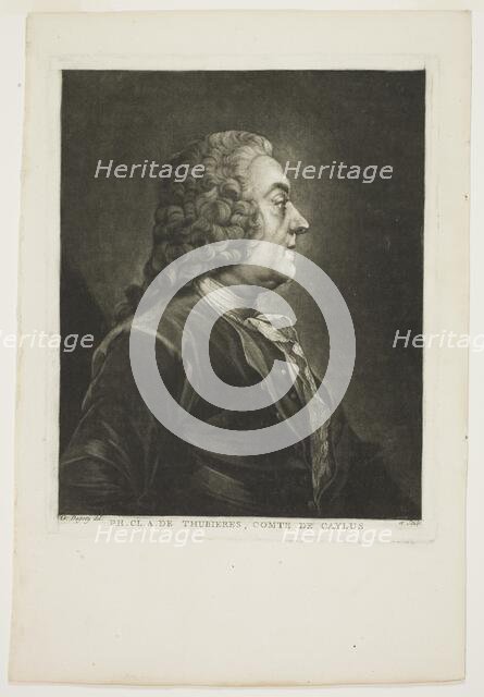 Philippe Claude Tubières, Comte de Caylus, 1770. Creator: Jean-Baptiste André Gautier d'Agoty.