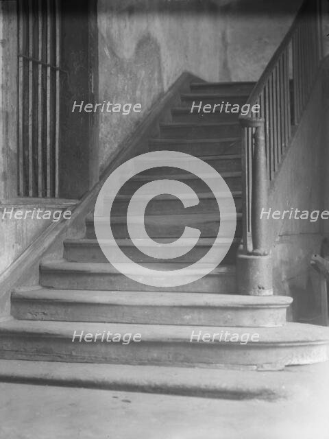 Window and stairway in the old Ursuline convent, New Orleans, between 1920 and 1926. Creator: Arnold Genthe.