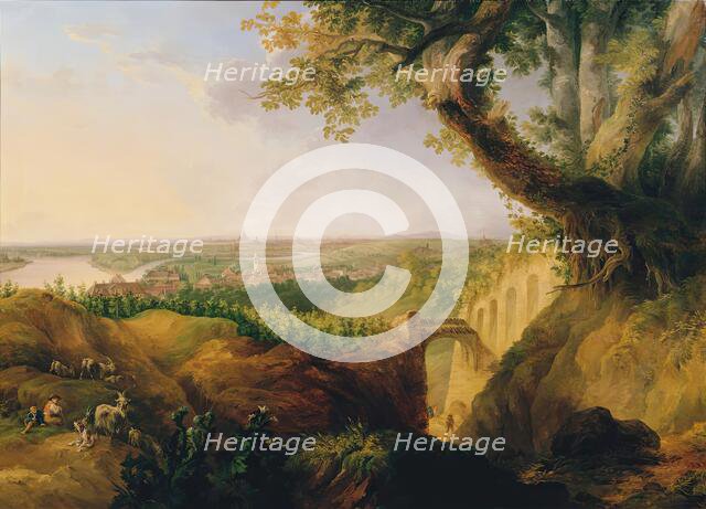 View of the capital and residential city of Vienna from the vantage point near Nussdorf, 1822. Creator: Joseph Fischer.