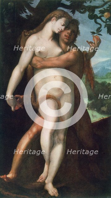 'Adam and Eve', c1566-1611.  Artist: Bartholomeus Spranger