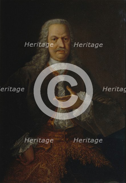 Portrait of Akinfiy Nikitich Demidov (1678–1745), before 1745. Artist: Grooth, Georg-Christoph (1716-1749)