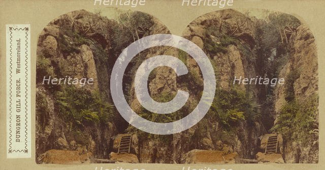 Dungeon Gill Force, Westmoreland, about 1860. Creator: London Stereoscopic & Photographic Co.