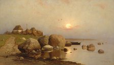A fishing village, 1892. Artist: Klever, Juli Julievich (Julius), von (1850-1924)
