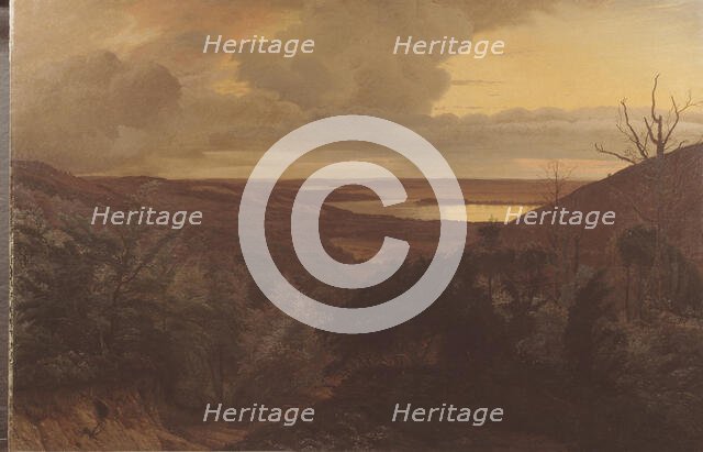 Late Evening near Himmelbjerget, Jutland, 1874. Creator: Vilhelm Kyhn.