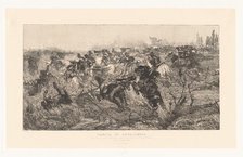 Carica di cavalleria [Calvary Charge], 1883-1884. Creator: Giovanni Fattori.
