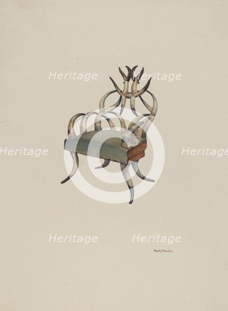 Horn chair, 1938. Creator: Robert W.R. Taylor.
