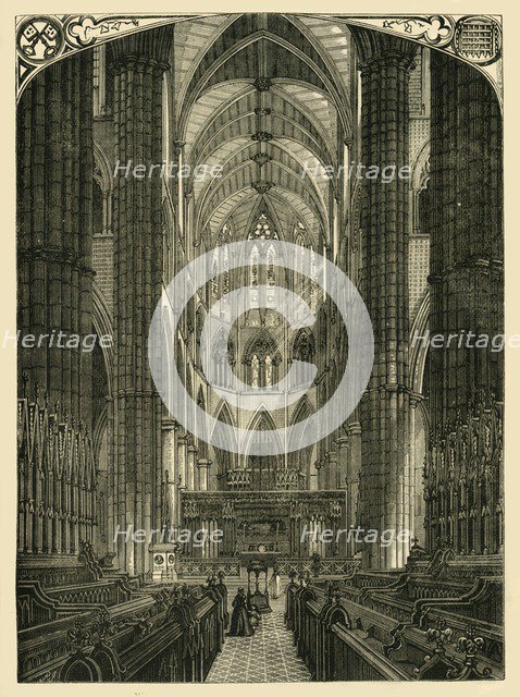 'Westminster Abbey: Interior of the Choir', (1881). Creator: Unknown.