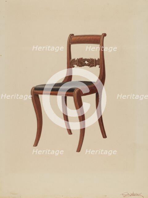 Side Chair, c. 1937. Creator: Frank Wenger.