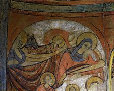 'The Nativity', detail of mural Paintings in the apse, Polinyà c.1122. They come from the parish…