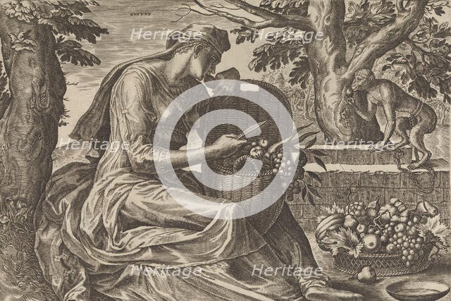 Taste, from The Five Senses, 1561. Creator: Cornelis Cort.