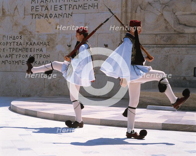 Parliament and Changing of the Guard, Athens, Greece, 2012. Creator: Ethel Davies.