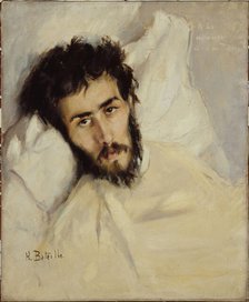Portrait of a sick man (P. René?), c1895. Creator: Henry Bataille.
