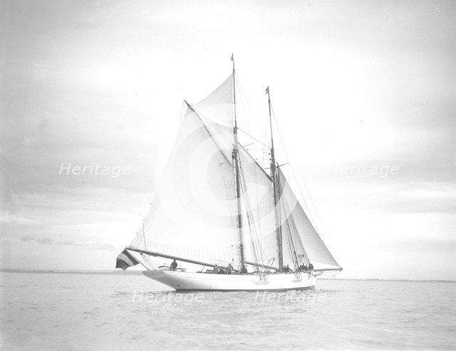 The schooner 'Esma', 1911. Creator: Kirk & Sons of Cowes.