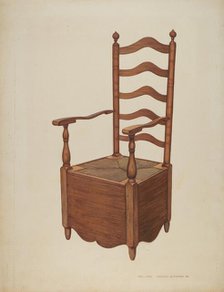 Commode Chair, c. 1940. Creator: Ernest A Towers Jr.