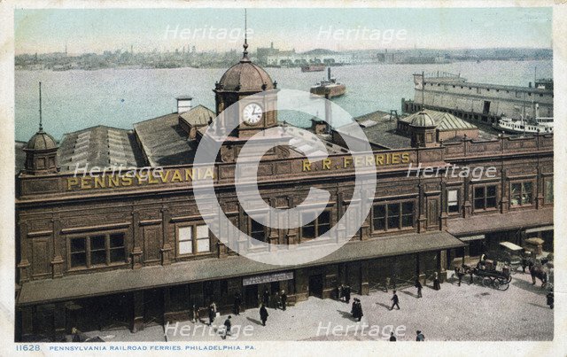 Pennsylvania Railroad Ferries, Philadelphia, Pennsylvania, USA, 1908. Artist: Unknown