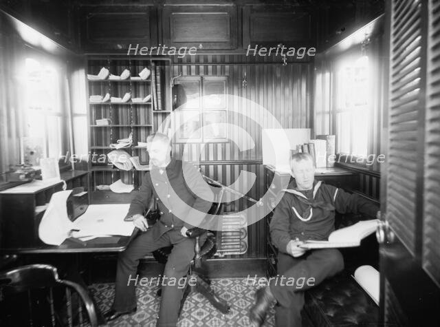 U.S.S. Newark, executive officer's office, between 1891 and 1901. Creator: Unknown.