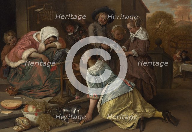 The Effects of Intemperance, ca 1665. Artist: Steen, Jan Havicksz (1626-1679)