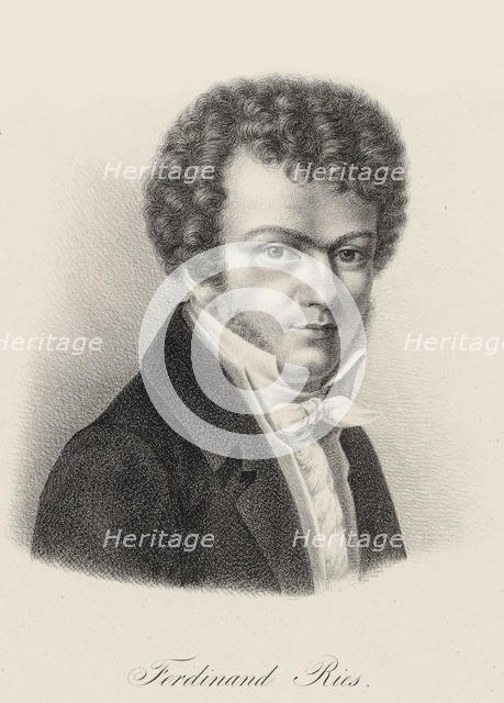 Portrait of pianist and composer Ferdinand Ries (1784-1838), c. 1830. Creator: Anonymous.