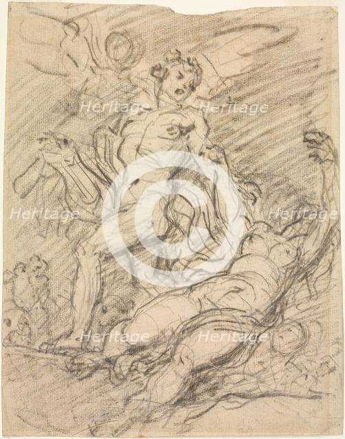 Orpheus and Eurydice (recto); Figure Studies (verso) , c. 1761. Creator: Jean-Honoré Fragonard (French, 1732-1806).