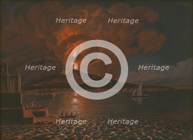 Eruption of the Italian volcano. Vesuvius, 1810-1827. Creator: Ján Jakub Müller.