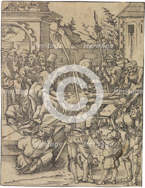 Martyrdom of Saint Bartholomew. From the series Martyrdom of the Twelve Apostles, c. 1520. Creator: Cranach, Lucas, the Elder (1472-1553).