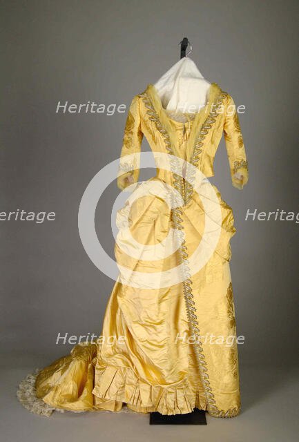 Evening dress, French, ca. 1888. Creators: House of Worth, Charles Frederick Worth.