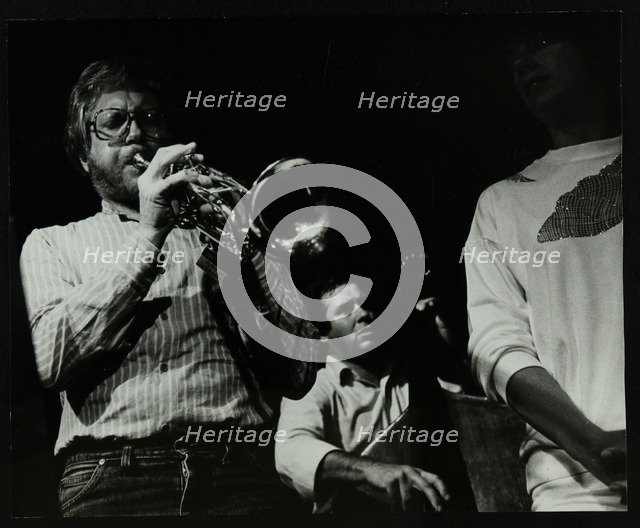 Henry Lowther, Chris Laurence and Norma Winstone on stage at The Stables, Wavendon, Buckinghamshire. Artist: Denis Williams