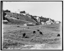 Old Fort Mackinac from pasture field, Mackinac Island, Mich., between 1880 and 1899. Creator: Unknown.