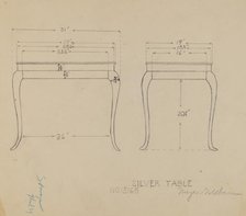 Silver Table, c. 1936. Creator: Richard Schoene.