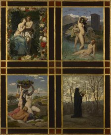 The Four Seasons, 1850. Creator: Henry Picou (French, 1824-1895); Jean-Léon Gérôme (French, 1824-1904); Gustave Rodolphe Boulanger (French, 1824-1888); Jean-Louis Hamon (French, 1821-1874).