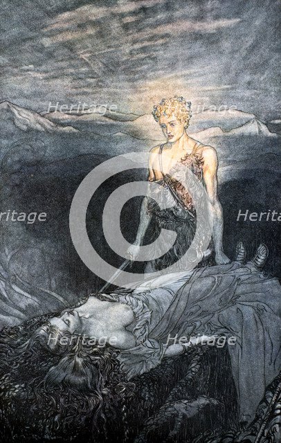 Illustration from Siegfried and the Twilight of the Gods, 1924.  Artist: Arthur Rackham