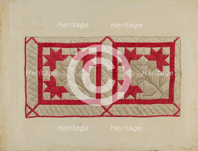 Patchwork Quilt, c. 1936. Creator: Paul Ward.