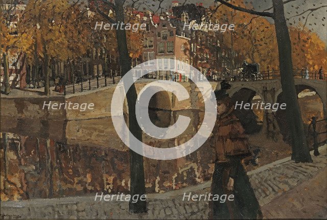 View of the Keizersgracht, corner Reguliersgracht in Amsterdam, 1895.