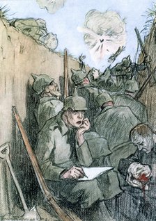'A Letter from the German Trenches', 1916. Artist: Louis Raemaekers