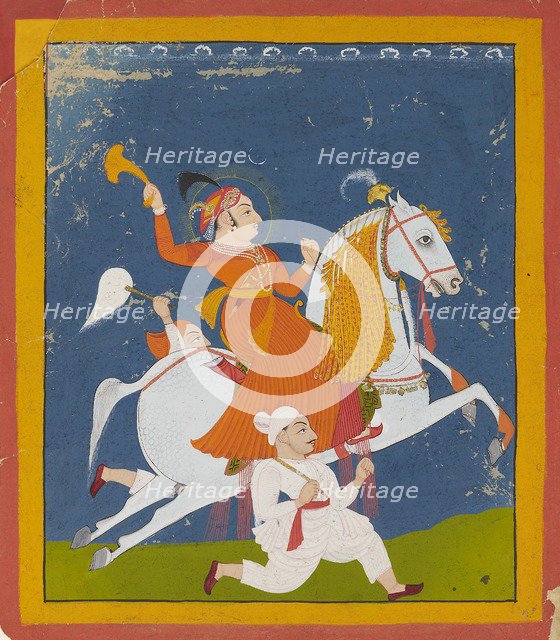 Equestrian portrait of Maharana Bhim Singh of Mewar, c1785. Artist: Unknown.