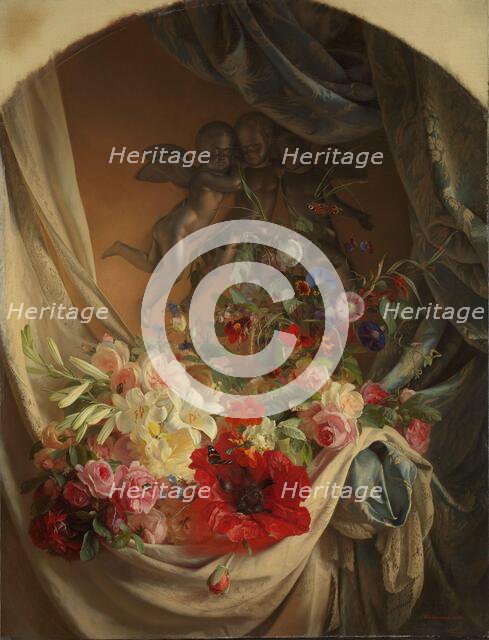 Flower Piece, 1858. Creator: Theude Gronland.