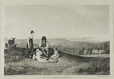 View from Kings, Weston Hill, from Three Views, Illustrative of The Scenery of Bristol..., 1823. Creator: Francis Danby.