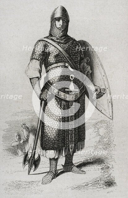 Rodrigo Díaz de Vivar, known as El Cid Campeador (c. 1043-1099), Castilian nobleman, knighted...1852 Creator: Tomás Carlos Capuz.