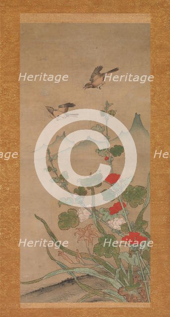 Birds and Flowers of Summer and Autumn, mid-16th century. Creator: Shikibu Terutada.