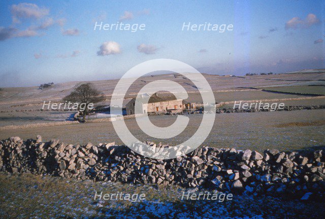 Limestone Walls in winter, Peak District, Derbyshire, 20th century. Artist: CM Dixon.