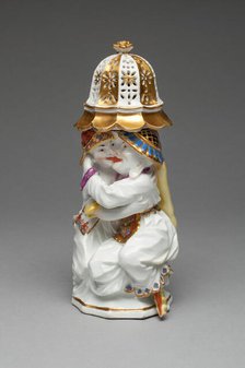 Sugar Caster with Cover (one of a pair), Meissen, c. 1737. Creator: Meissen Porcelain.