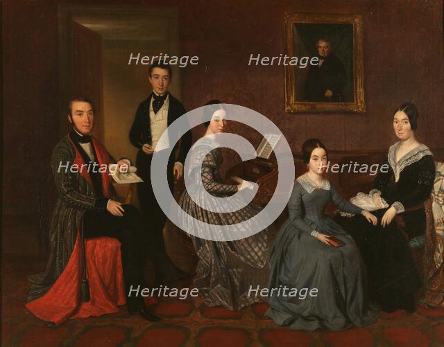 The family of Jorge Flaquer, 1842-1845. Creator: Espalter, Joaquín (1809-1880).