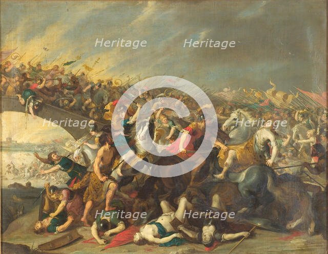 Fight with Amazons, 1587-1680. Creators: Hans Jordaens I, Hans Jordaens II, Hans Jordaens III, Hans Jordaens IV.