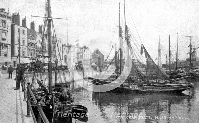 The Inner Harbour at Ramsgate, Kent, early 20th century.Artist: Photochrom Co Ltd of London
