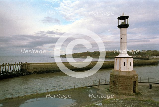 Harbour light, Maryport, Cumbria, 1999. Artist: P Williams
