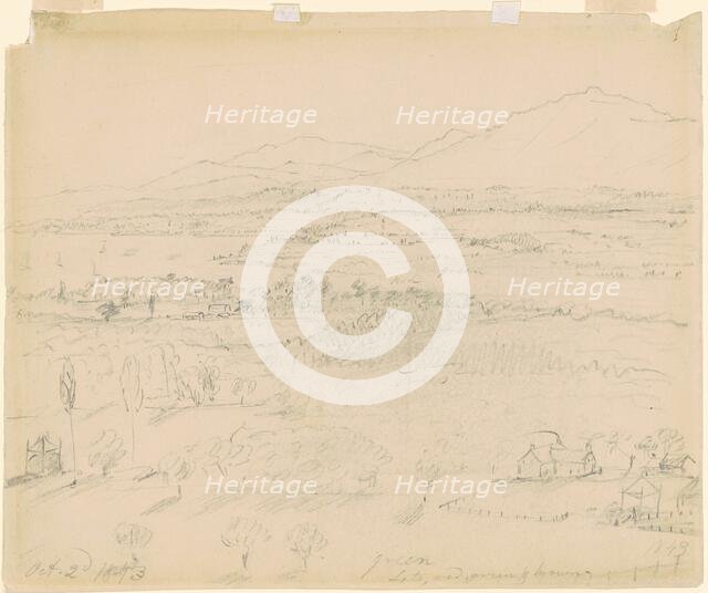 Valley with River and Mountains, 1843. Creator: William Sidney Mount.