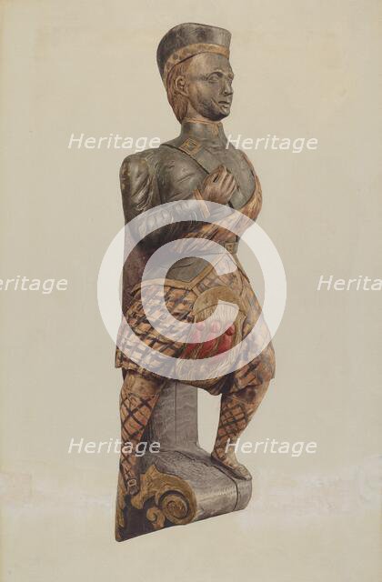 Figurehead: "The Highlander", c. 1937. Creator: Ingrid Selmer-Larsen.