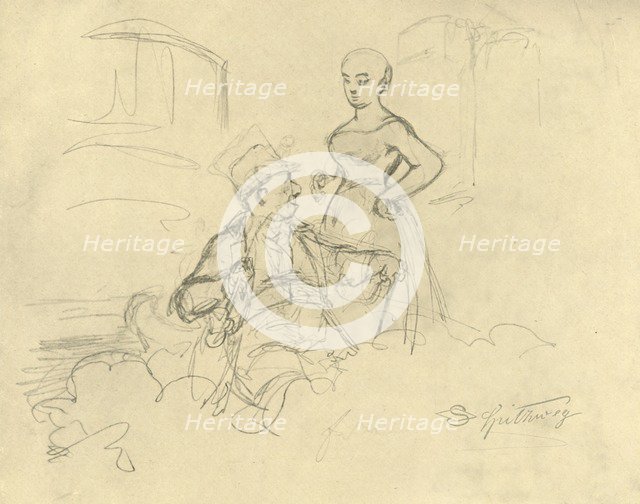 '"Was ist gefälllig?"', mid-late 19th century, (c1924).  Creator: Carl Spitzweg.